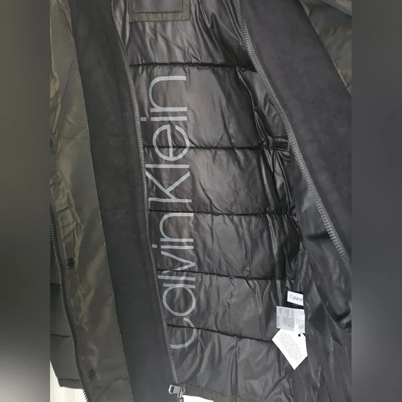 Calvin Klein Mens Full-Zip Puffer Jacket Large Green Iridescent - NWT $225 - Picture 10 of 16